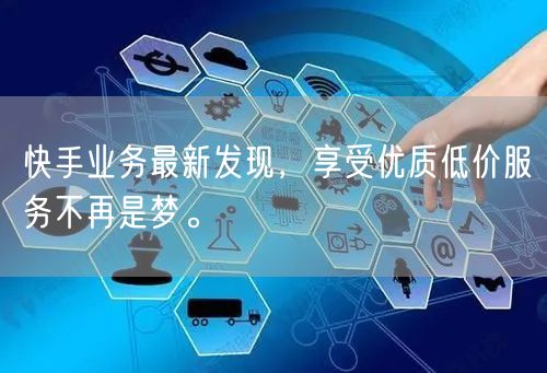 快手业务最新发现，享受优质低价服务不再是梦。